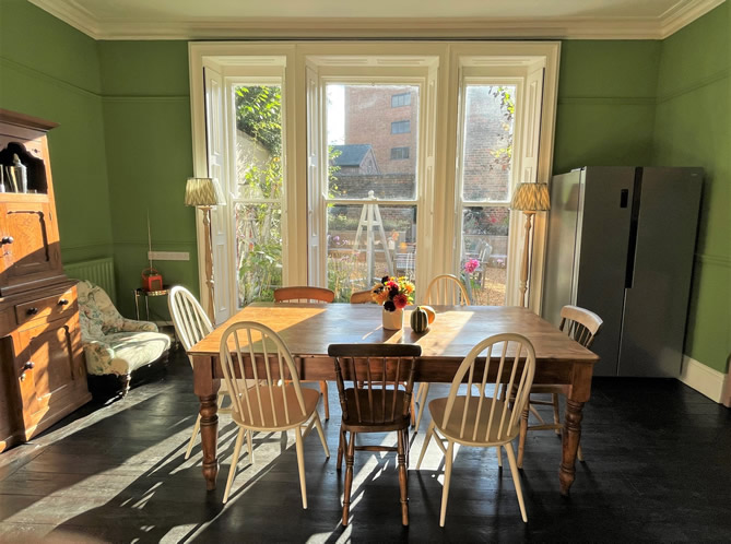 Framhouse dining table at The Parisi Townhouse York